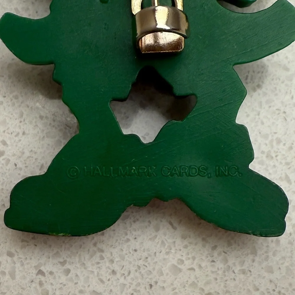 Vintage Leprechaun Brooch Pin 1980s Hallmark St. Patrick's Day